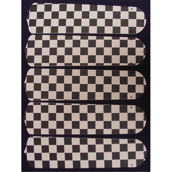 Lightitup Checkered Flag 52 in. Ceiling Fan Blades Only LI2543794